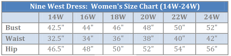 Brand Name Plus Size Charts