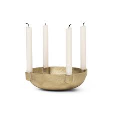 Shop for brass candle holders at crate and barrel. Ferm Living Bowl Brass Candlestick Connox