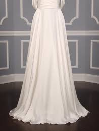 Theia Ivory Satin Face Georgette Delphine 890295 Formal Wedding Dress Size 16 Xl Plus 0x 31 Off Retail