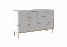 Trua 3 3 Drawer Chest Painted White Light Lacquered Oak