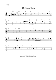 Free Sheet Music Scores El Condor Pasa Free Flute Sheet Music Notes Flute Sheet Music Sheet Music Free Flute Sheet Music