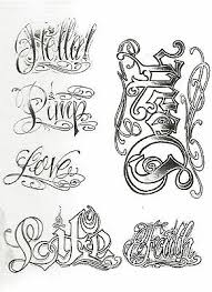 Ces gangsters latinos que l'on peut aussi appeler les chicanos,. Tattoo Lettering Styles Flash On Dvd Cd 250 Sheets Fonts Ambigrams Old English 9 99 Picclick