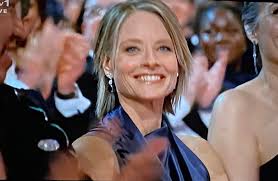 Jodie Foster with her Saturn Life Career Award
