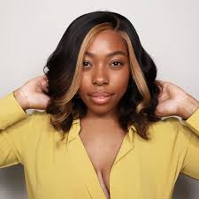 SoulLady Blonde Money Piece Highlights On Black Loose Wave Wigs 5x5 HD Lace  Closure Glueless Side C-Part Wig 100% Human Hair