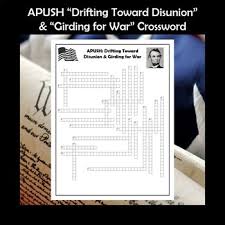 Apush Drifting Toward Disunion Girding For War Crossword Review