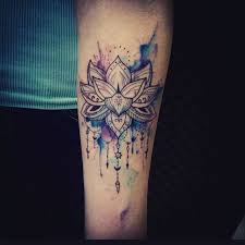 Jess Drinkwater On Instagram Love This Watercolour Tattoo Thinking Something Similar T Lotus Tattoo Design Tattoo Designs For Girls Watercolor Lotus Tattoo