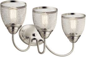 Free shipping on qualified orders. Kichler 55043ni Voclain Contemporary Brushed Nickel 3 Light Bathroom Vanity Lighting Kic 55043ni