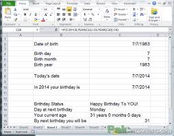 Making Birthday And Age Calculator In Excel How To Dedication Prayers Pakaccountants Com