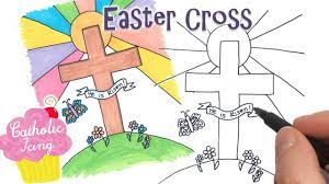 Easy, step by step 3d cross drawing tutorial. How To Draw An Easter Cross For Christian Kids Youtube