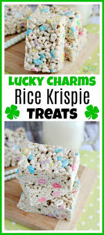 Magically Delicious Lucky Charms Treats Homemade Rice Krispie Treats Recipe Homemade Rice Krispies Treats Krispie Treats Lucky Charms Treats