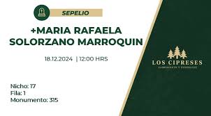 Maria Rafaela Solorzano Marroquin — Los Cipreses