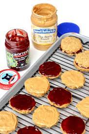 Pb&j on a whole wheat waffle; Healthy Flourless Peanut Butter Jelly Cookie Sandwiches