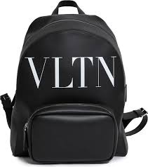 Valentino Ανδρικο Μαυρο Vltn Leathertrimmed Backpack - Σακίδια Πλάτης /  Backpacks - Shopistas