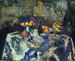 Henri Matisse Nature Morte Avec Un Vase Bouteille Et Fruits Art De Matisse Peintures Picasso Peintures Matisse