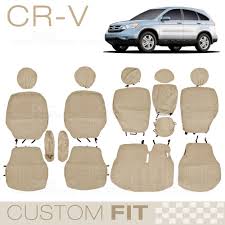 Car Seat Cover For Honda Cr V 2007 To 2011 Custom Fit Exact Trim Encore Beige Leather Car Seat Covers Leather Car Seats Beige Seat Covers