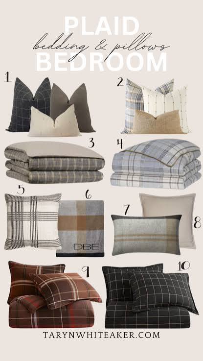 Plaid Bedroom Decor & Design - Taryn Whiteaker Designs