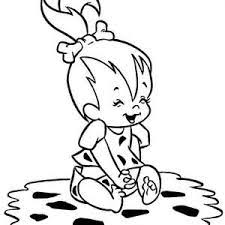 Cute dino flintstone in the flintstones coloring page. The Flintstones Pebbles Is Laughing Out Loud In The Flintstones Coloring Page Pebbles Is Laughing O Baby Coloring Pages Cartoon Coloring Pages Coloring Books