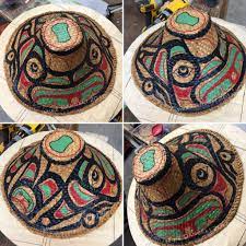 Crow Cedar Hat All Done And Ready For Client Hat Was Woven By Missqrystal And West Coast Art First Nation Art Coastal Art
