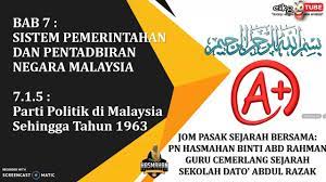 Organisasi nasional melayu bersatu (umno). Ting 5 Bab 7 7 1 Parti Politik Di Malaysia Sehingga 1963 Youtube
