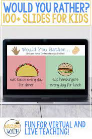 Would You Rather Slides For Distance Learning Digital Learning Classroom Distance Learning Teaching