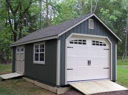 12 X20 Painted Garden Shed Garage With Transom Doors And Heritage Garage Door Building A Shed Backyard Sheds Painted Garden Sheds
