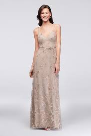 Embroidered Floral Tank Lined Bridesmaid Dress Davids Bridal Bridesmaid Dresses Bridesmaid Dresses