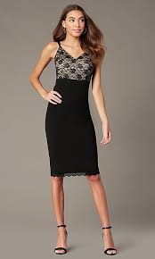 Knee Length Lace Bodice Black Wedding Guest Dress Black Wedding Guest Dresses Black Cocktail Party Dress Cocktail Dress Prom