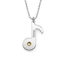 Here is a version of the rhythm tree from the whole note (semibreve) to the sixteenth note (semiquaver). Engraved Music Note Necklace With Birthstone Name My Jewellery