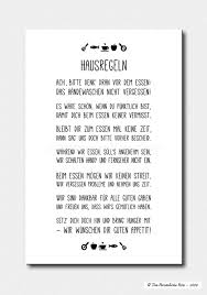 Druck Wandbild Print Hausregeln Fur Die Kuche Weisheiten Gedichte Und Spruche The Words