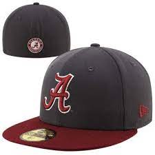 New Era Alabama Crimson Tide Two Tone 59fifty Fitted Hat Graphite Crimson Alabama Crimson Tide Alabama Hats Alabama Roll Tide