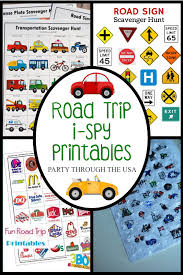 Check off each item when they find it. Road Trip Scavenger Hunt Printables