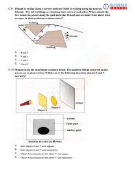 Class 6 Science Light Shadows Reflections Worksheet 08 Sample Paper Question Paper Worksheets