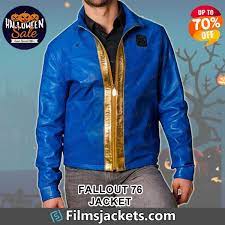 Fallout 76 Vault Leather Jacket Blue Leather Jacket Jackets Leather Jacket