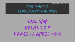 Posted by penyakit diare in uncategorized. Tvri Kumpulan Soal Matematika Teorema Pythagoras Kamis 16 April 2020 Youtube