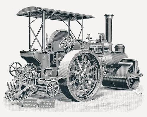 Marshall 10 Ton Road Roller with Marshall Patent Scarifier Cat No 358 Illustrated Catalogue of Steam Engines and Agricultural Machinery 1906