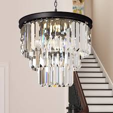 Lavinia 9 Light Unique Tiered Chandelier Crystal Chandelier Candle Styling Chandelier Lighting