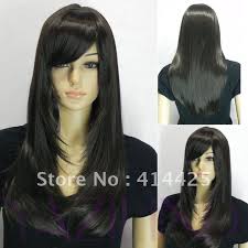 Mostly on the straight hair it looks the best. Natural Looking Black Long Straight Side Swept Bangs Full Hair Wigs Hair Banana Wig Bagwig Pink Aliexpress