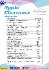 Check spelling or type a new query. Apple Product Clearance Sale 2018 Happening Now Macbook As Low As Rm942 Everydayonsales Com News