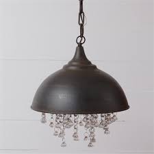 Dark Bronze And Glass Crystal Chandelier Pendant Light Farmhouse Fresh Home