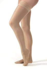 Jobst Ultrasheer Thigh High Extra Firm Compression Stockings With Lace Silicone Border