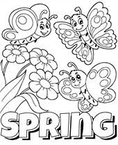 Spring is one of the four seasons of the year, in the temperate zones. Spring Coloring Pages Pictures Topcoloringpages Net
