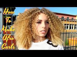 Straight To Curly How To Make Super Tight Small Spiral Afro Curls With Straight Hair Straw Set How To Curl Your Hair Curling Straight Hair Straight Blonde Hair