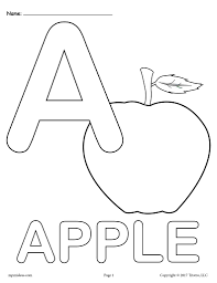 Download this running horse printable to entertain your child. Letter A Coloring Pages 3 Printable Alphabet Coloring Pages Supplyme