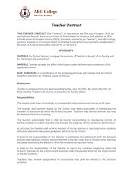 Lapid chief operating officer the tourism infrastructure and enterprise zone authority (tieza) on senate bill no. Teacher Contract Pdf Templates Jotform