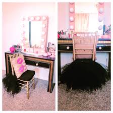 Black And Gold Makeup Room All Girly Vanity Pink Vanity Vanitygirlhollywood Broadway Mirror Lighted Mirror All Pink Eve Pink Bedroom Decor Pink Bedroom For Girls Pink Bedroom Design