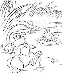 Bambi coloring pages | disney coloring sheets, disney. Frog And Rabbit Printable Picture For Coloring