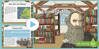 KS2 All About Leo Tolstoy PPT (teacher made) - Twinkl