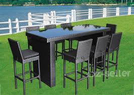 Dining, counter and bar tables. 9 Pcs Outdoor Bar Table And Stools Set Chairs Patio Lounge Furniture Black Ebay