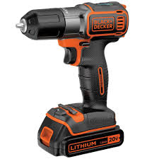 Black And Decker Cordless Drill Battery Black Decker 20 Volt Max Lithium Ion Cordless Drill Driver With Autosense Technology With Battery 1 5ah And Charger Bdcde120c The Home Depot Black Decker Drill Cordless Power Drill