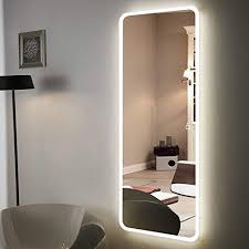 Hans Alice Large Rectangular Bathroom Mirror Wall Mounted Wooden Frame Vanity Mirror Ho Mirror Wall Bedroom Lighted Wall Mirror Rectangular Bathroom Mirror